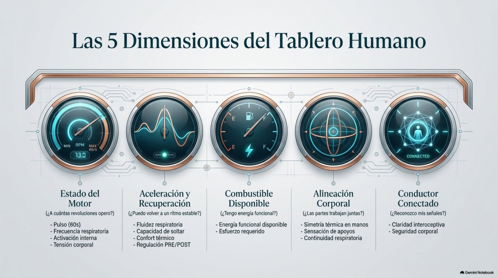 Cinco dimensiones del tablero humano
